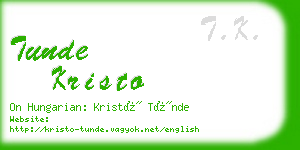 tunde kristo business card